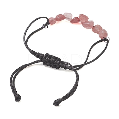 Natural Gemstone Chip Beads Link Bracelets BJEW-JB13310-1
