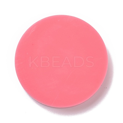 Flat Round with Flower Pattern Badge Silicone Molds DIY-F109-03-1