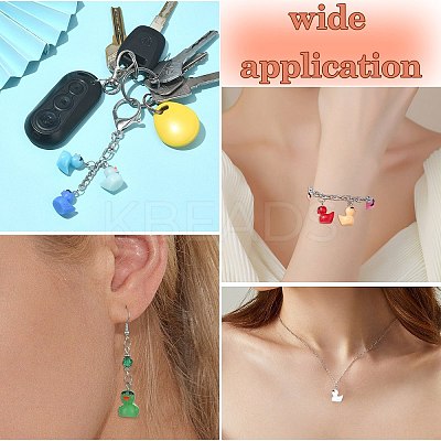 60Pcs 12 Colors Opaque Resin Pendants RESI-SZ0003-28-1