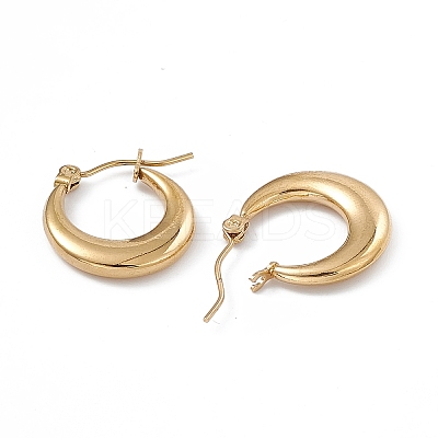 201 Stainless Steel Hoop Earrings with 304 Stainless Steel Pins for Women EJEW-B016-06G-1