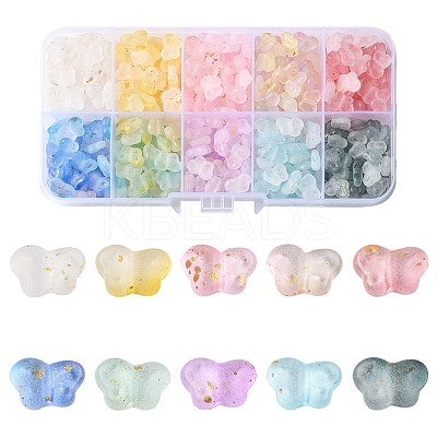 400Pcs 10 Colors Transparent Acrylic Beads OACR-FS0004-08-1