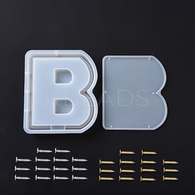 Letter-shaped Food Grade Money Box Silicone Molds DIY-D072-01GP-02-1