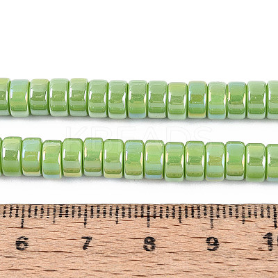 AB Color Plated Opaque Glass Beads Strands GLAA-T026-3x6mm-P05-1