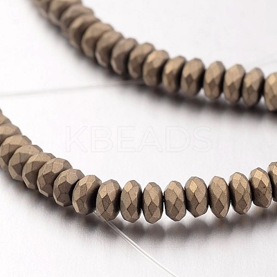 Electroplate Non-magnetic Synthetic Hematite Bead Strands G-F300-48A-F06-1