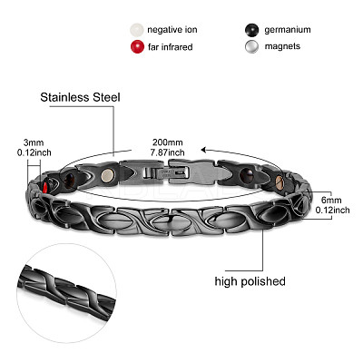 304 Stainless Steel Watch Band Bracelets JB653C-1