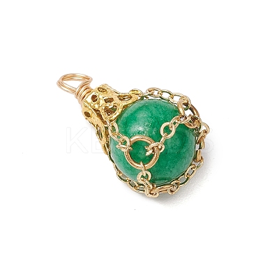 Dyed Natural White Jade Pendants PALLOY-JF03396-05-1