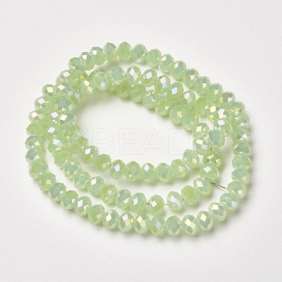 Electroplate Glass Beads Strands EGLA-A034-J4mm-T03-1