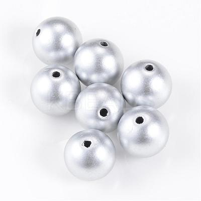 Matte Style Spray Painted Acrylic Beads ACRP-S669-16mm-01-1