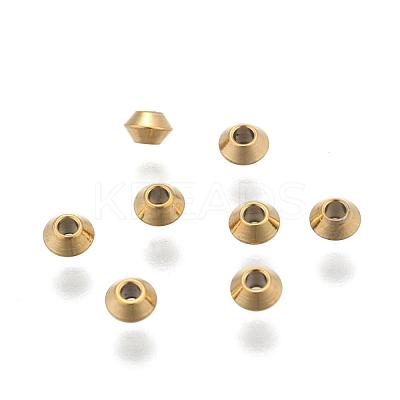 Bicone Shape Ion Plating(IP) 304 Stainless Steel Spacer Beads STAS-M237-01-1