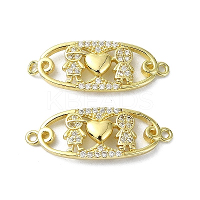 Rack Plating Brass Micro Pave Clear Cubic Zirconia Pendants KK-R157-02G-1