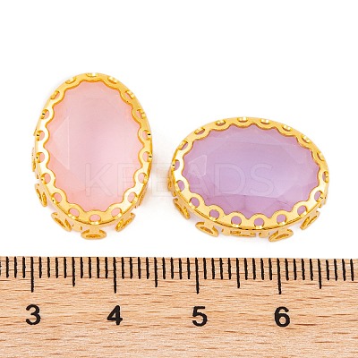 Oval Sew on Rhinestone GLAA-K069-05B-G-1