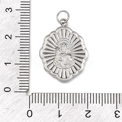 Virgin Mary Theme 304 Stainless Steel Pendants STAS-I356-05P-04-1