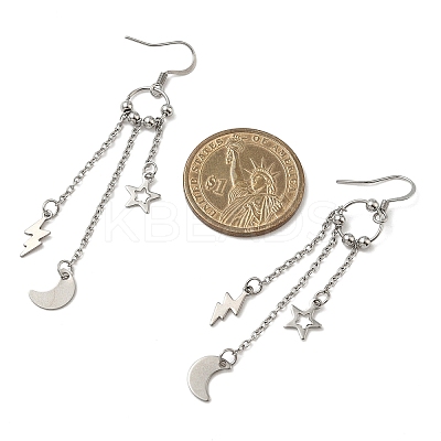 304 Stainless Steel Dangle Earrings EJEW-JE06591-01-1