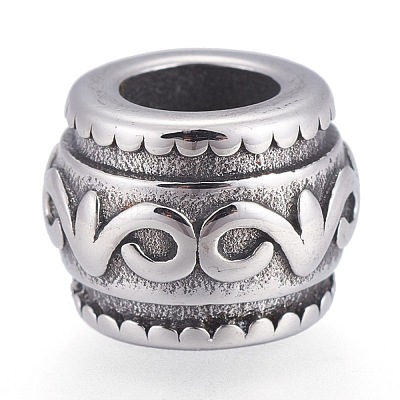 Retro 316 Surgical Steel European Beads STAS-L238-059AS-1