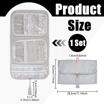 Rectangle PU Leather Envelope Travel Folding Rolls AJEW-WH0248-887B-1