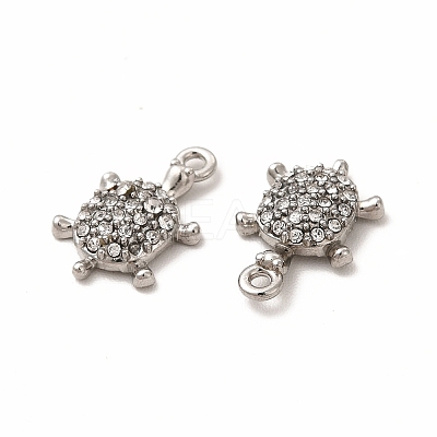 316 Surgical Stainless Steel with Crystal Rhinestone Charms STAS-G305-06P-1
