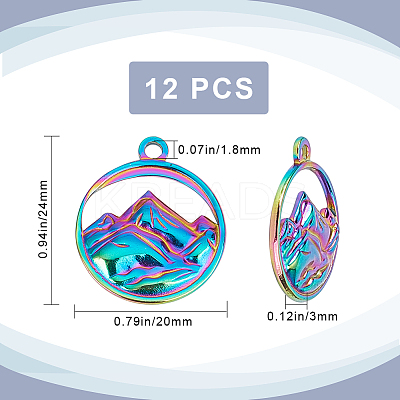 201 Stainless Steel Pendants STAS-CN0001-33-1
