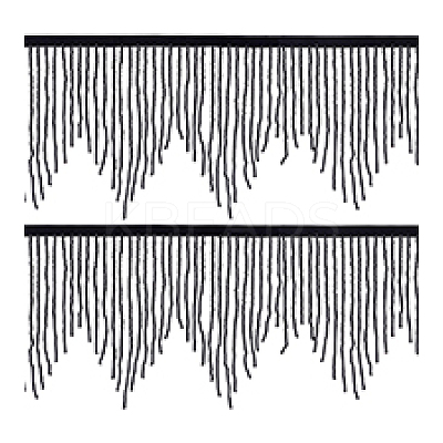 1 Yard Glass Fringe Trimming AJEW-PH0006-69-1