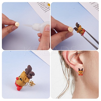 80Pcs 4 Style 202 Stainless Steel Stud Earring Findings with 304 Stainless Steel Pins STAS-SZ0002-03-1