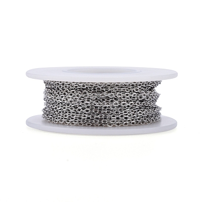 Tarnish Resistant 304 Stainless Steel Cable Chains CHS-F011-13A-P-1