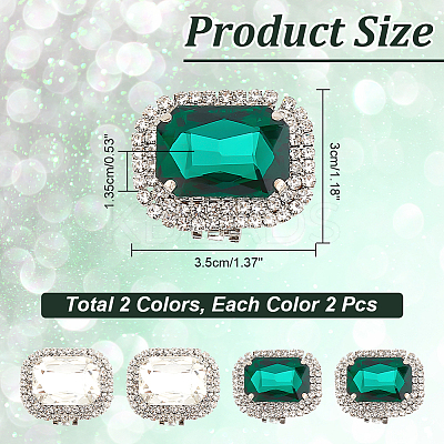 4Pcs 2 Colors Iron Shoe Buckle Clips FIND-AR0004-48-1
