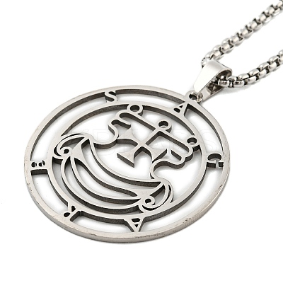 Non-Tarnish 201 Stainless Steel Pendant Necklaces LS-NJEW-H030-01P-1