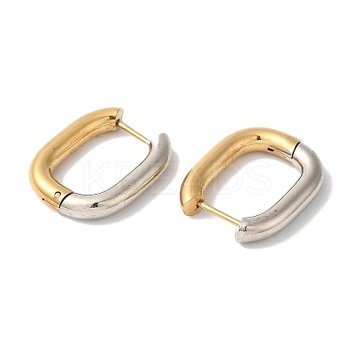 Rectangle Ion Plating(IP) 304 Stainless Steel Hoop Earrings for Women X-EJEW-L287-059GP-1
