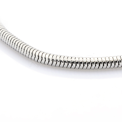 Tarnish Resistant 304 Stainless Steel European Style Round Snake Chains Bracelets LS-STAS-J015-01-1