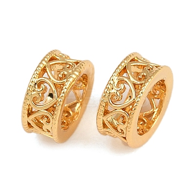 Brass European Beads KK-F910-01G-1