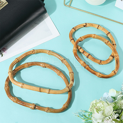 4Pcs 2 Styles D-Shaped Bamboo Bag Handles FIND-BBC0004-38-1