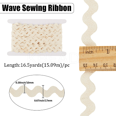 Cotton Wavy Fringe Trim Ribbon OCOR-GF0004-49G-1