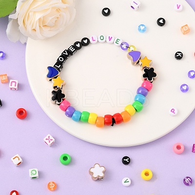 588Pcs 13 Styles Geometry & Star & Heart & Flower Acrylic Beads DIY-FS0002-04-1