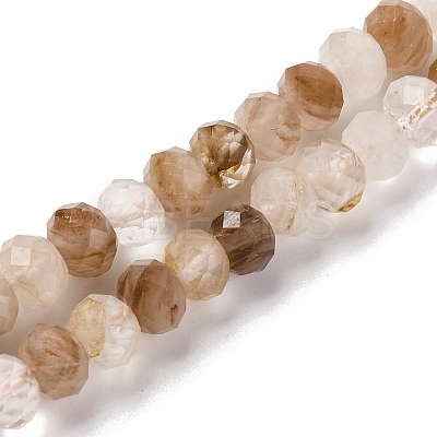 Natural Red Hematoid Quartz/Ferruginous Quartz Beads Strands G-K380-A04-01-1