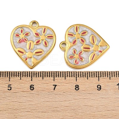 304 Stainless Steel with Enamel Pendants STAS-Z166-18G-04-1