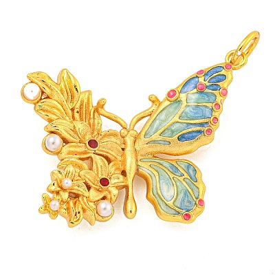 Rack Plating Brass Enamel Pendants KK-Z054-4G-03-1