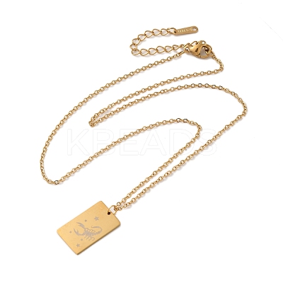 Golden 202 Stainless Steel Constellation Pendants Necklaces LS-NJEW-K380-02G-01-1