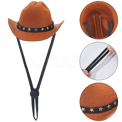 Felt Pet Cowboy Hat AJEW-WH20070-131C-1