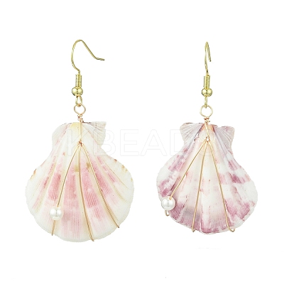 4 Pairs Brass Dangle Earrings EJEW-TA00605-1