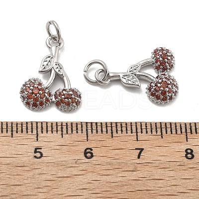 Brass Micro Pave Cubic Zirconia Pendants KK-U060-25P-1
