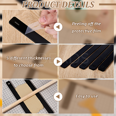 1Set Acrylic Rolling Mud Stick Guide AJEW-BC0007-71-1