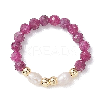 Natural Mixed Gemstone Finger Rings RJEW-JR00971-1