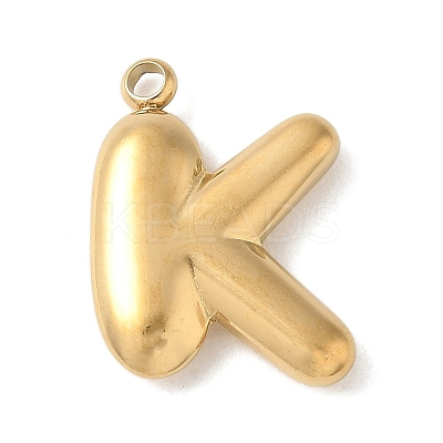 304 Stainless Steel Initial Pendants STAS-S186-12K-G-1