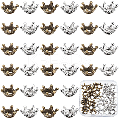 40Pcs 2 Colors Tibetan Style Alloy Bead Caps FIND-SC0003-12-1