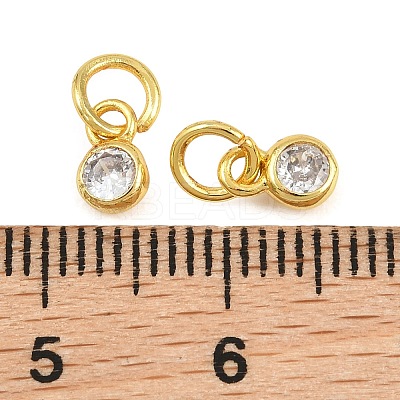 Brass Pave Cubic Zirconia Charms CU-CBA3D67-13G-04-1