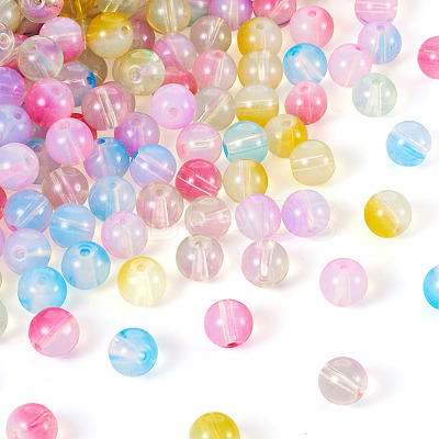 8Bags 8 Colors Transparent Czech Glass Beads GLAA-TA0002-48-1