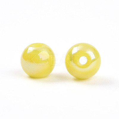 Electroplate Pearlized Glass Pearl Beads EGLA-T021-14A-10-1