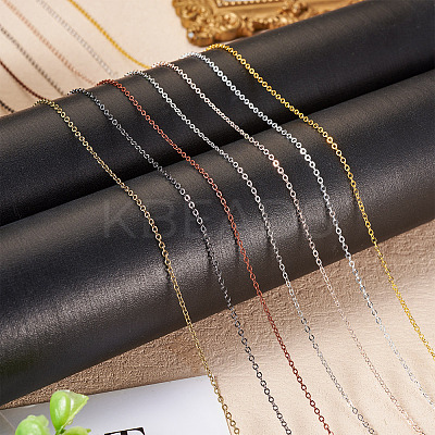 Brass Coated Iron Flat Cable Chains CH-TAC0007-01S-1
