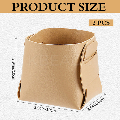 2Pcs PU Leather Jewelry Plate AJEW-CN0002-74D-1