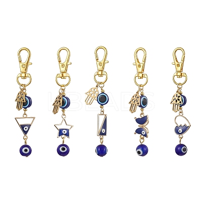 Alloy Enamel Pendant Decorations HJEW-JM01677-1