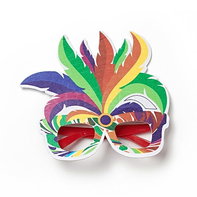 Felt Brazil Carnival Eyeglasses Frame Decoration LS-AJEW-G044-01B-1